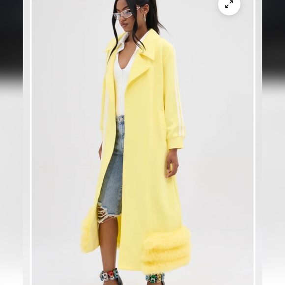 MIMOSA TULLE TRIM TRENCH - M - Picture 3 of 10